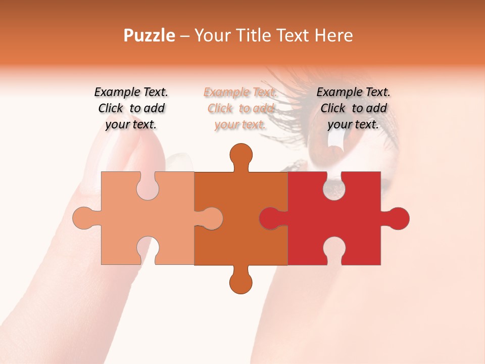 A Woman's Eye With A Contact Lens PowerPoint Template