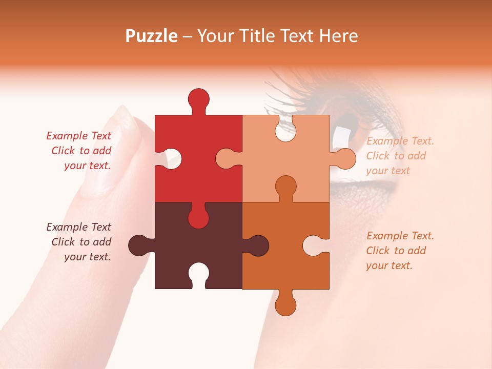 A Woman's Eye With A Contact Lens PowerPoint Template