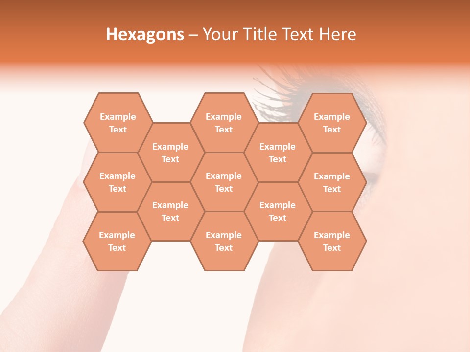 A Woman's Eye With A Contact Lens PowerPoint Template