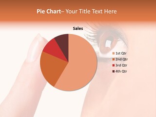 A Woman's Eye With A Contact Lens PowerPoint Template