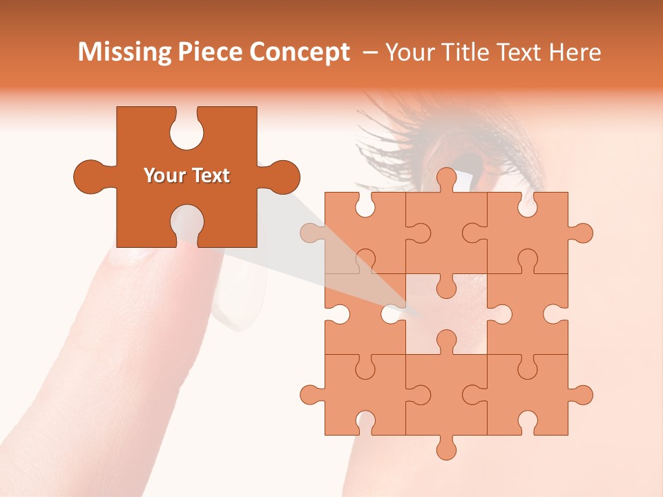 A Woman's Eye With A Contact Lens PowerPoint Template