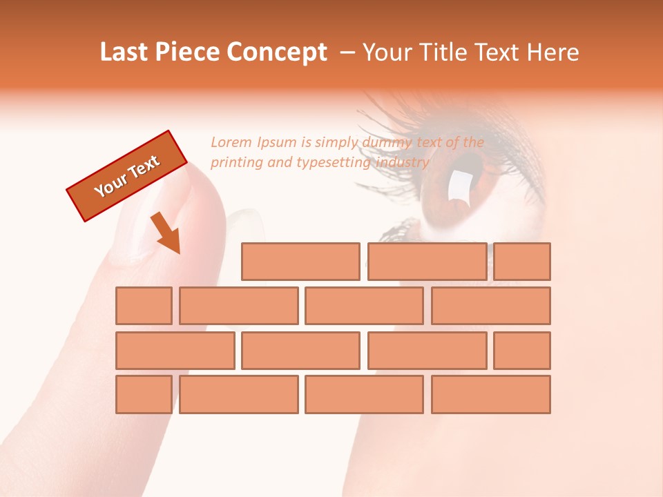A Woman's Eye With A Contact Lens PowerPoint Template