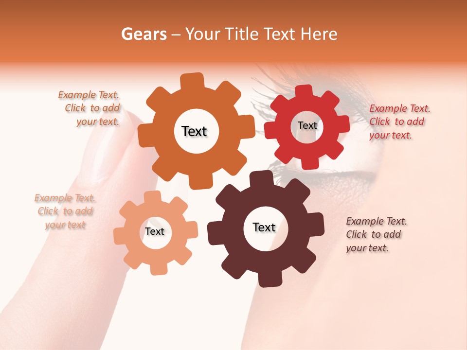 A Woman's Eye With A Contact Lens PowerPoint Template