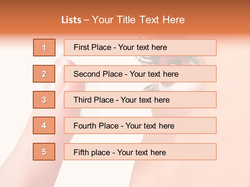 A Woman's Eye With A Contact Lens PowerPoint Template