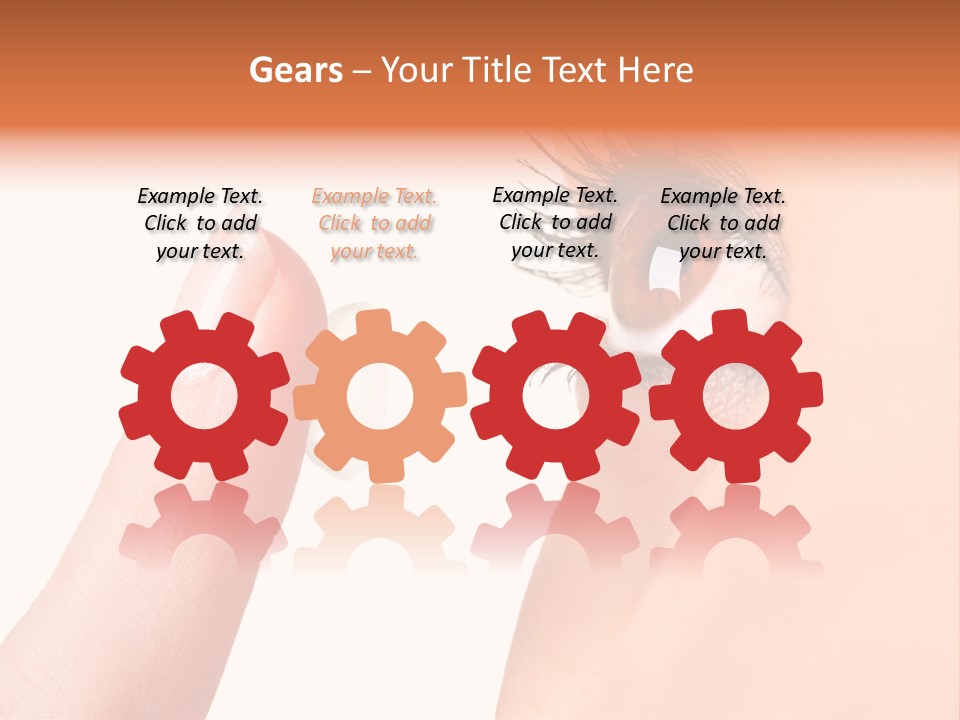 A Woman's Eye With A Contact Lens PowerPoint Template