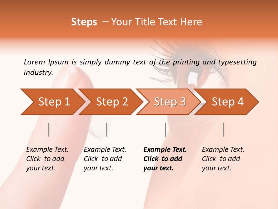 A Woman's Eye With A Contact Lens PowerPoint Template