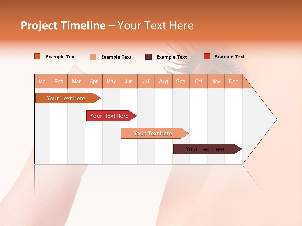A Woman's Eye With A Contact Lens PowerPoint Template