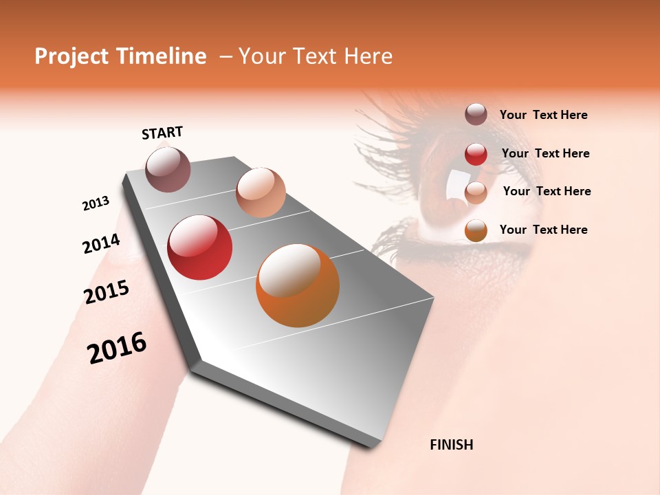 A Woman's Eye With A Contact Lens PowerPoint Template