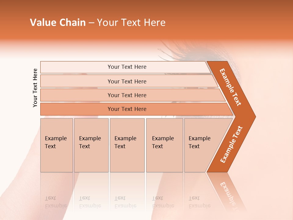 A Woman's Eye With A Contact Lens PowerPoint Template