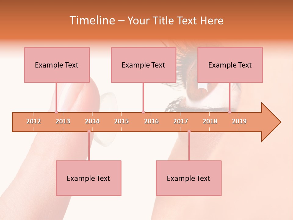 A Woman's Eye With A Contact Lens PowerPoint Template