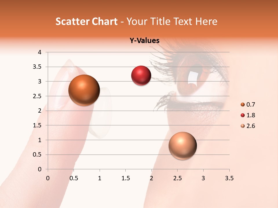 A Woman's Eye With A Contact Lens PowerPoint Template