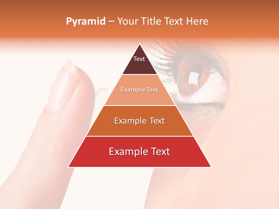 A Woman's Eye With A Contact Lens PowerPoint Template