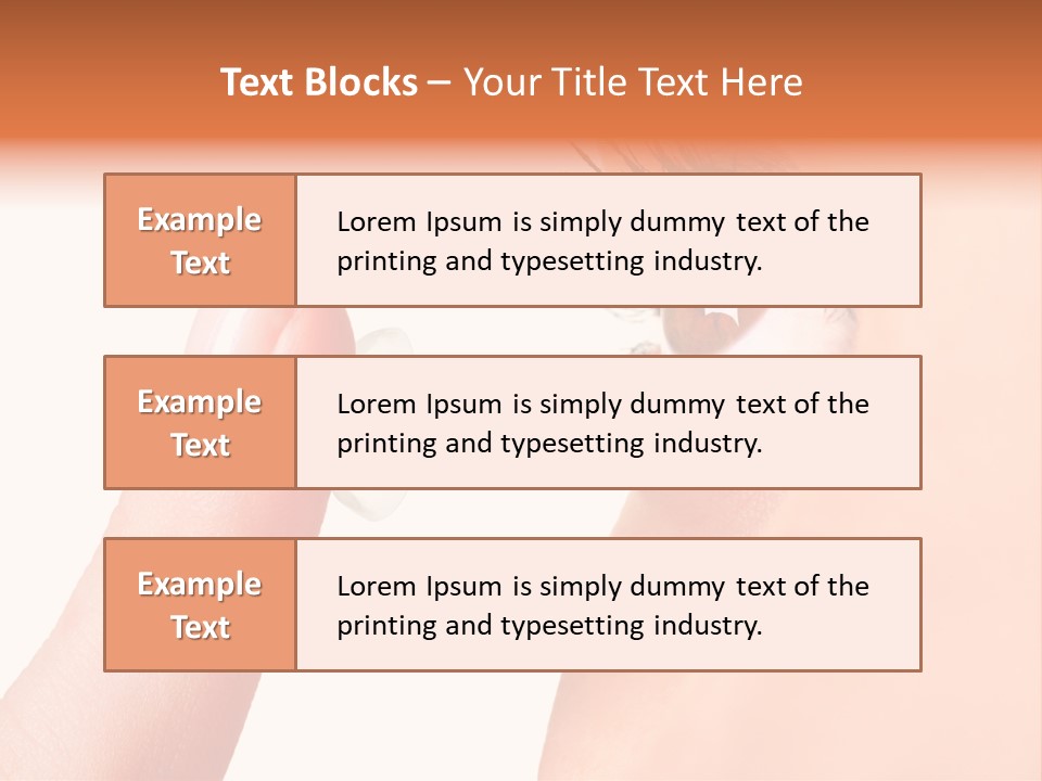 A Woman's Eye With A Contact Lens PowerPoint Template
