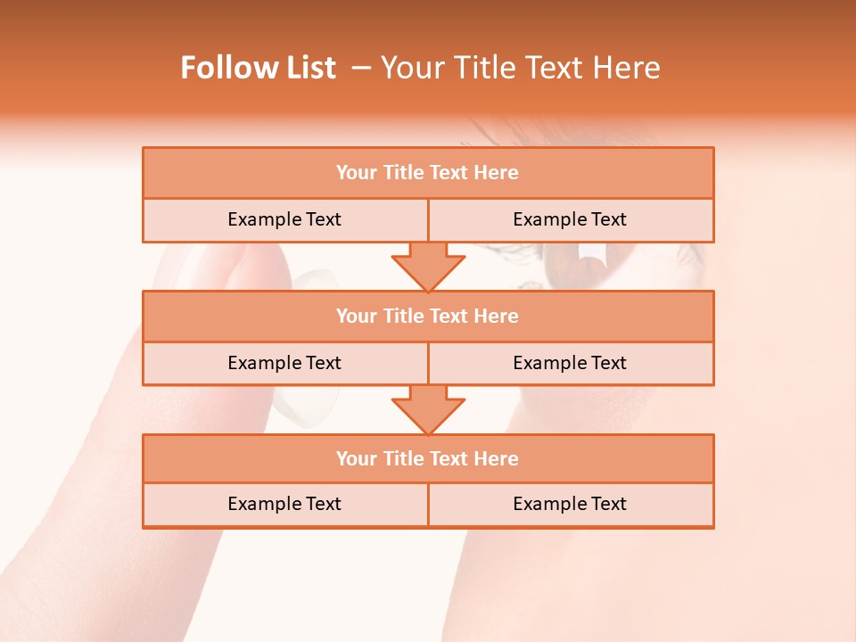 A Woman's Eye With A Contact Lens PowerPoint Template