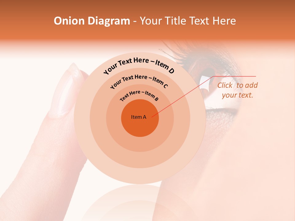 A Woman's Eye With A Contact Lens PowerPoint Template