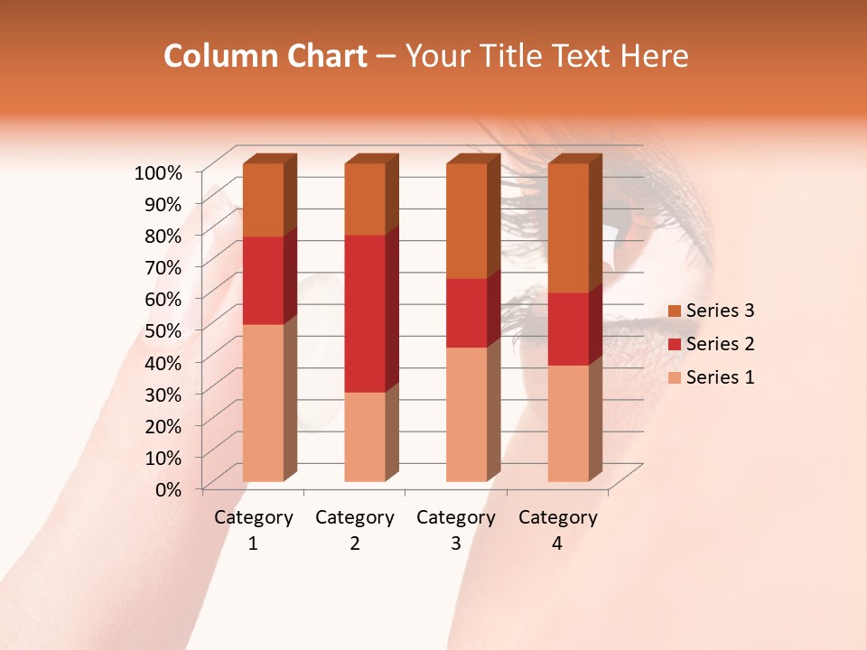 A Woman's Eye With A Contact Lens PowerPoint Template