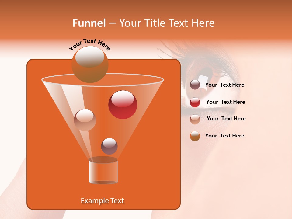 A Woman's Eye With A Contact Lens PowerPoint Template