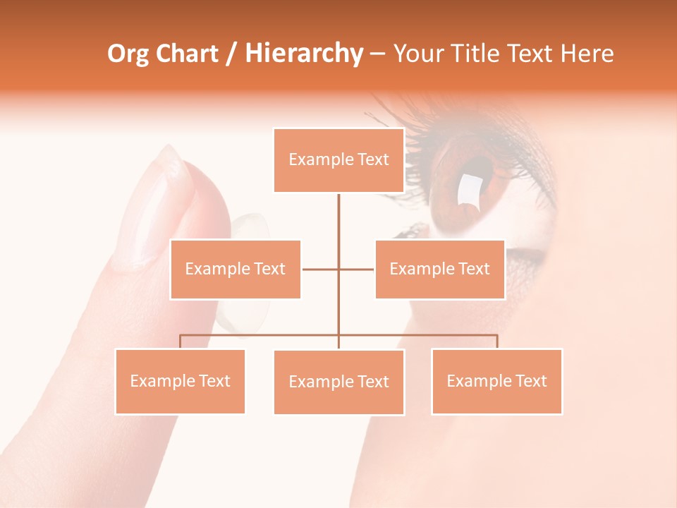 A Woman's Eye With A Contact Lens PowerPoint Template