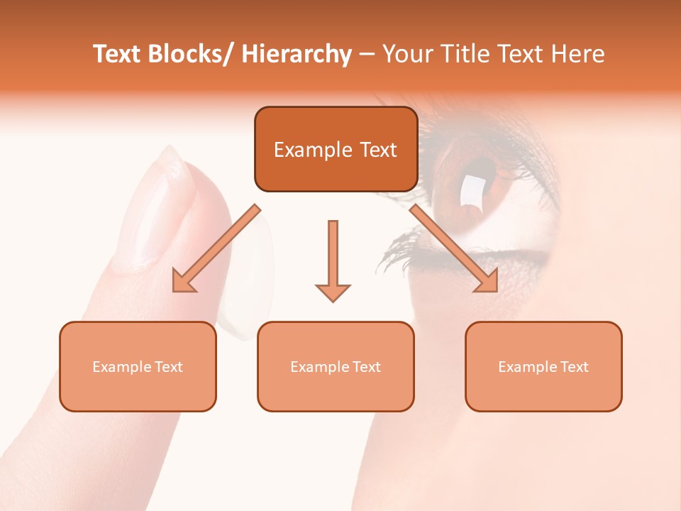 A Woman's Eye With A Contact Lens PowerPoint Template