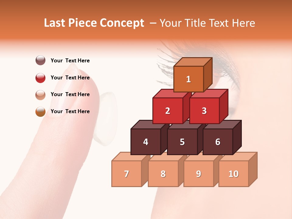 A Woman's Eye With A Contact Lens PowerPoint Template