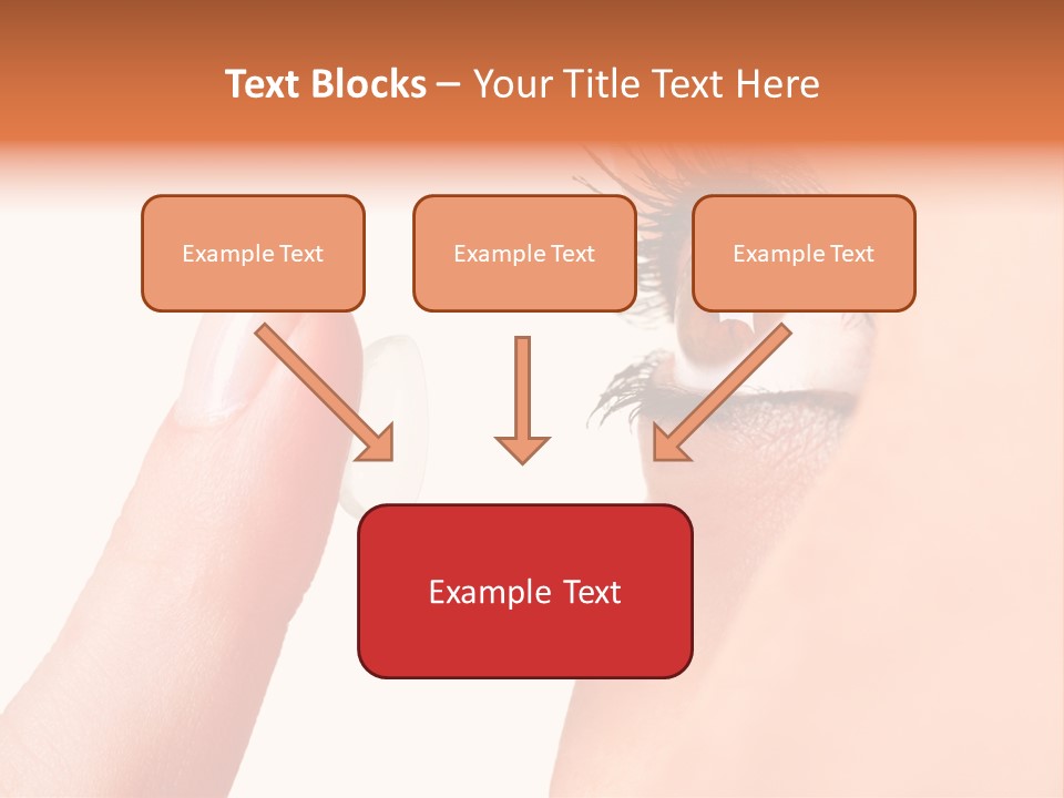 A Woman's Eye With A Contact Lens PowerPoint Template