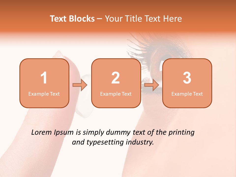 A Woman's Eye With A Contact Lens PowerPoint Template