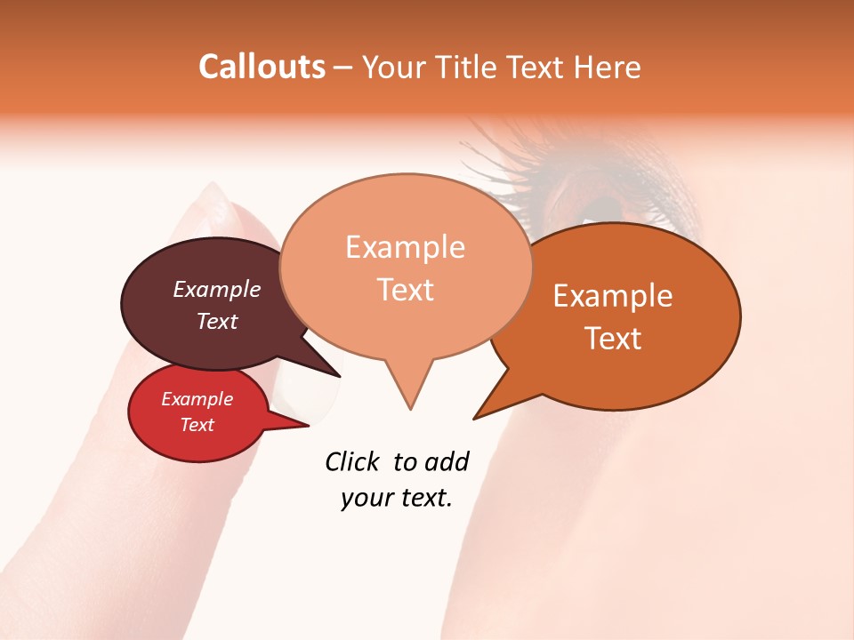 A Woman's Eye With A Contact Lens PowerPoint Template