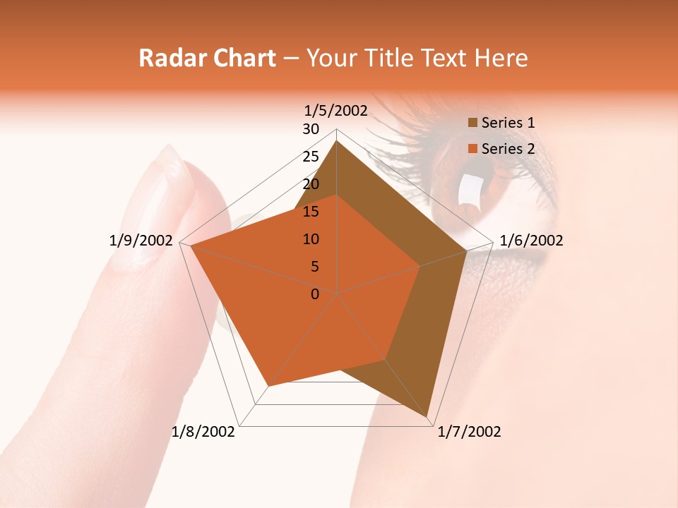 A Woman's Eye With A Contact Lens PowerPoint Template