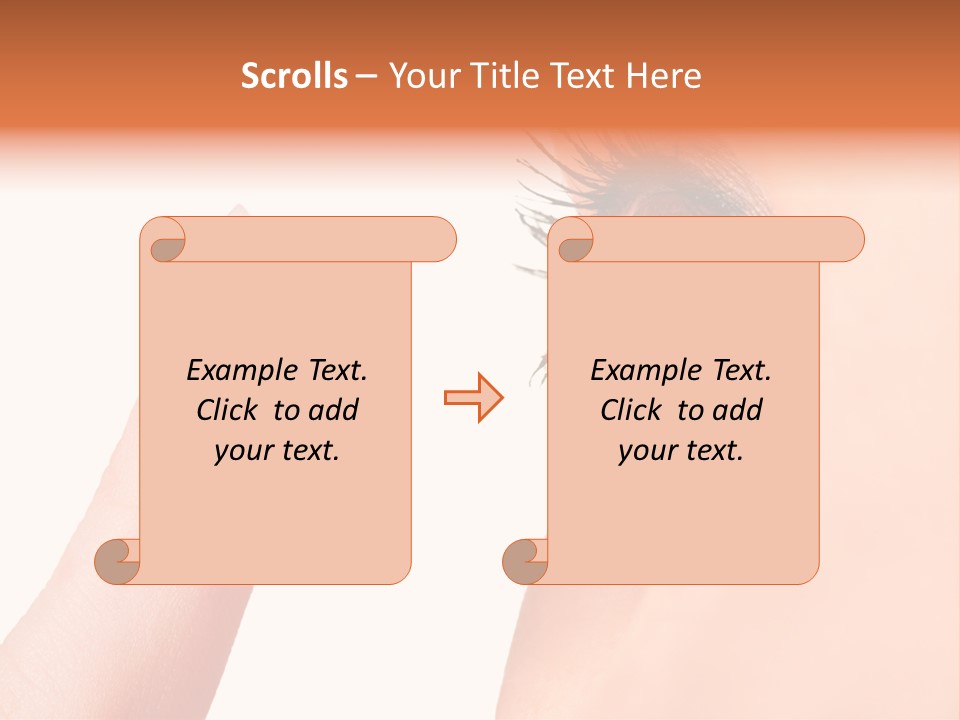 A Woman's Eye With A Contact Lens PowerPoint Template