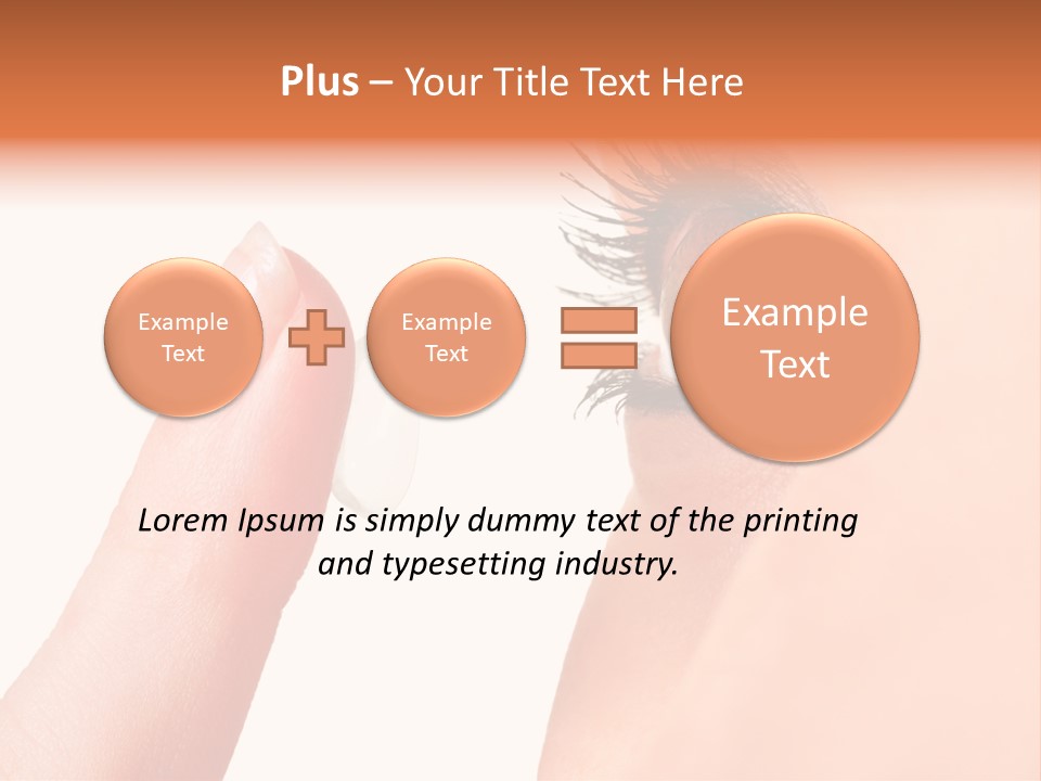 A Woman's Eye With A Contact Lens PowerPoint Template