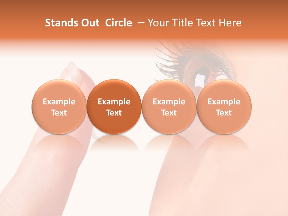 A Woman's Eye With A Contact Lens PowerPoint Template