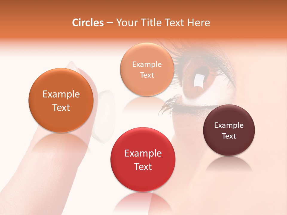 A Woman's Eye With A Contact Lens PowerPoint Template