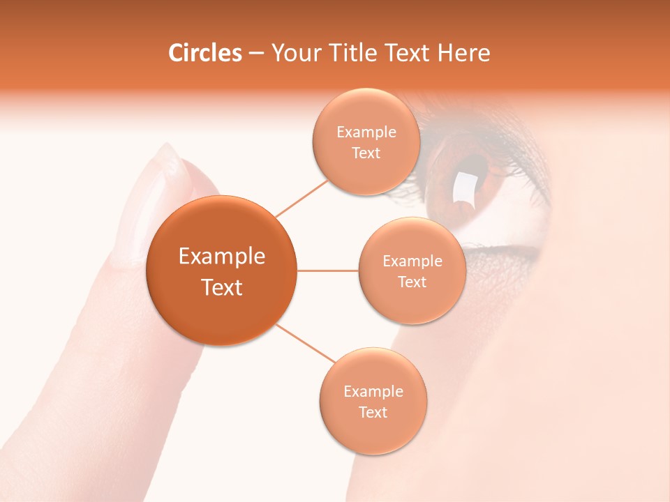 A Woman's Eye With A Contact Lens PowerPoint Template