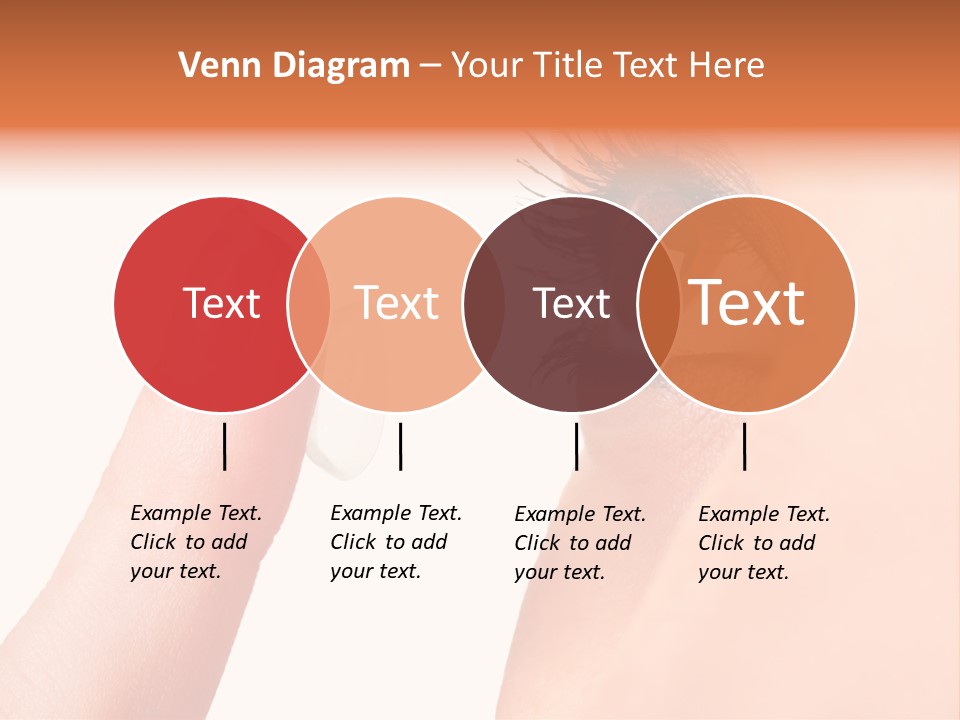 A Woman's Eye With A Contact Lens PowerPoint Template