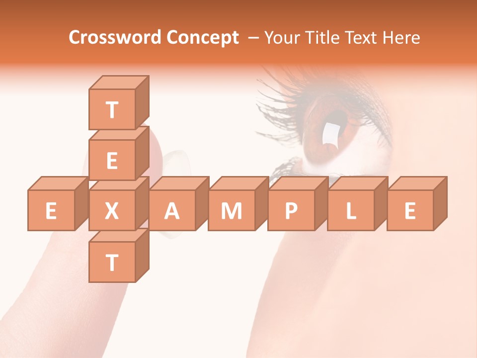 A Woman's Eye With A Contact Lens PowerPoint Template