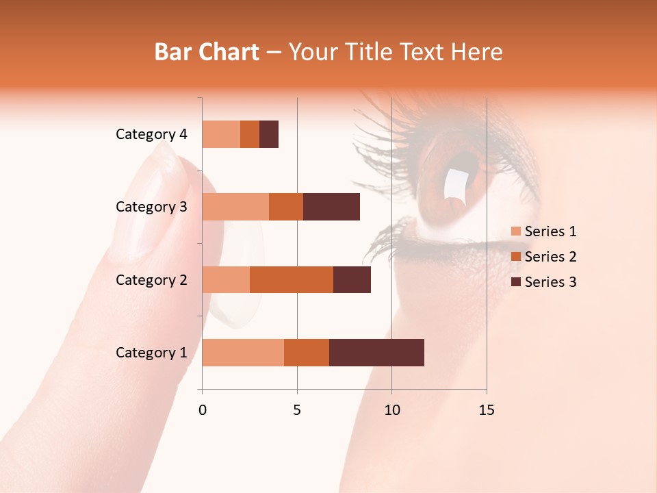 A Woman's Eye With A Contact Lens PowerPoint Template