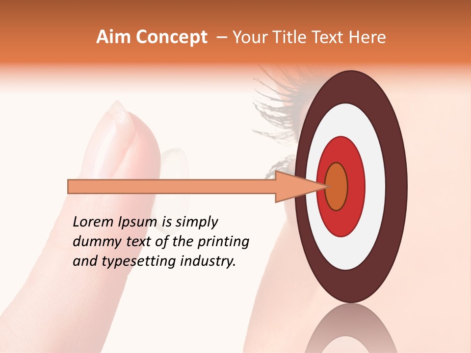 A Woman's Eye With A Contact Lens PowerPoint Template