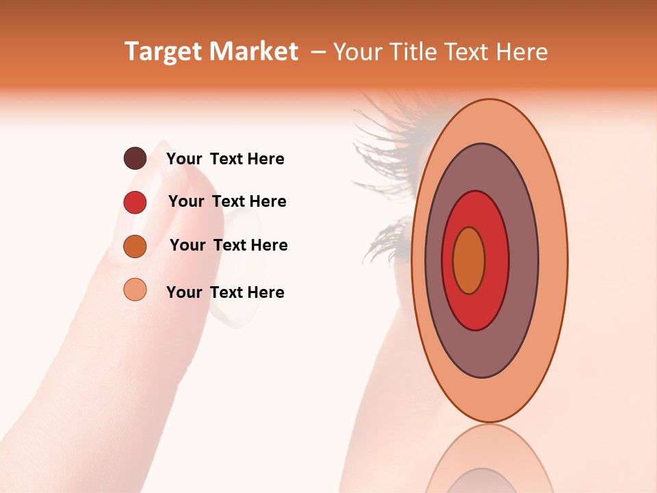 A Woman's Eye With A Contact Lens PowerPoint Template