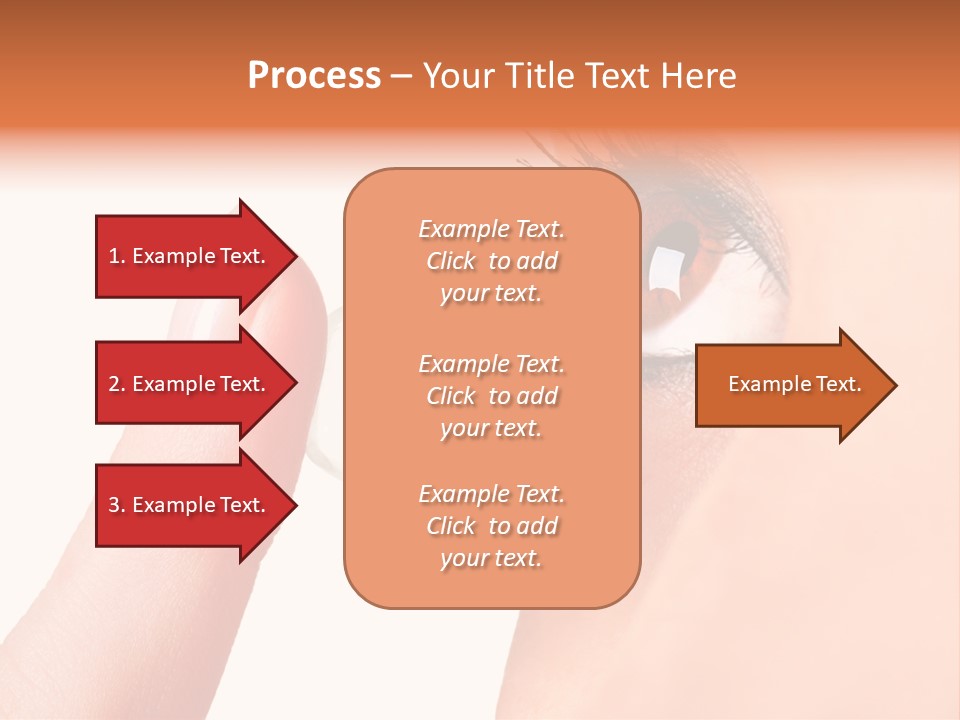 A Woman's Eye With A Contact Lens PowerPoint Template