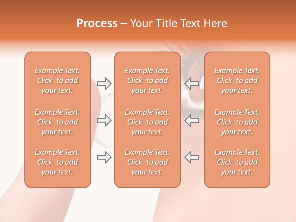 A Woman's Eye With A Contact Lens PowerPoint Template