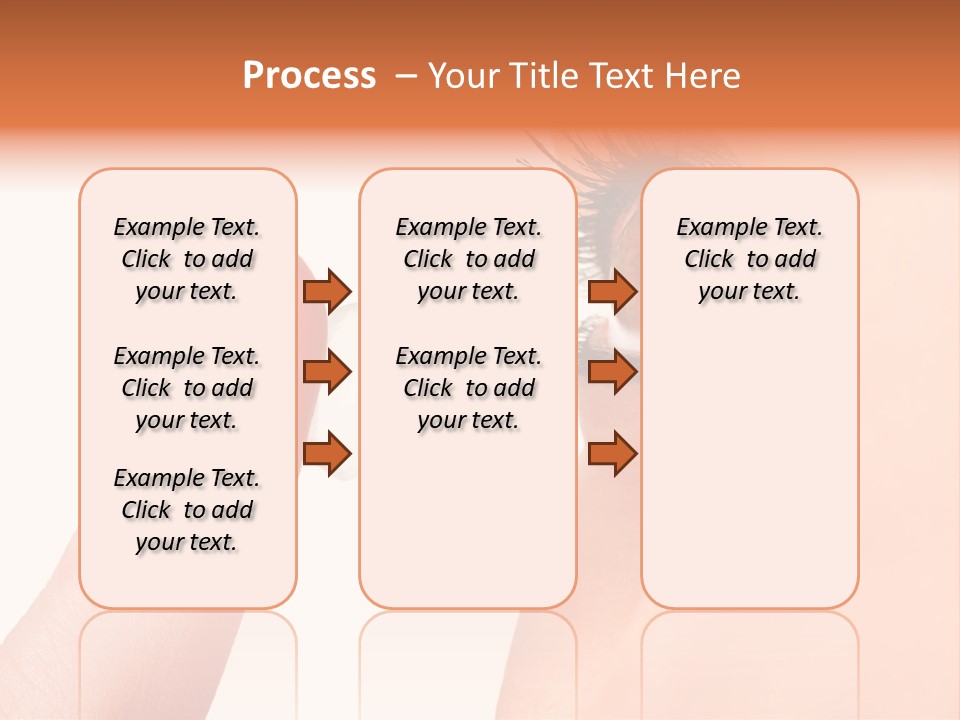 A Woman's Eye With A Contact Lens PowerPoint Template