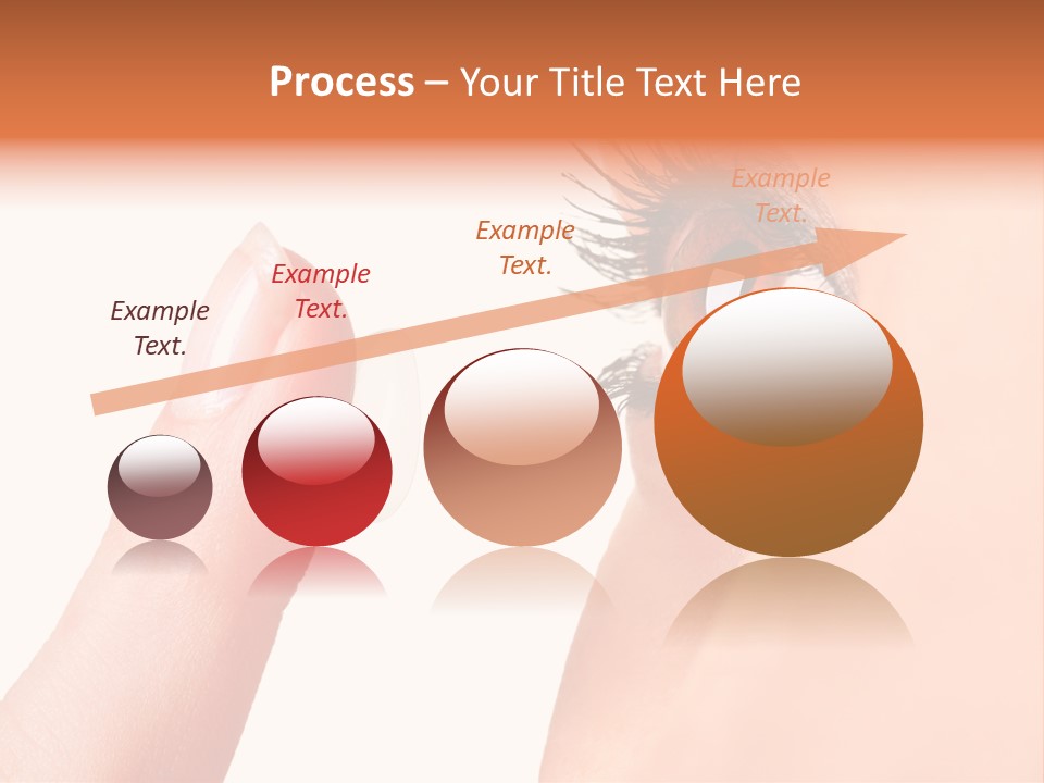 A Woman's Eye With A Contact Lens PowerPoint Template