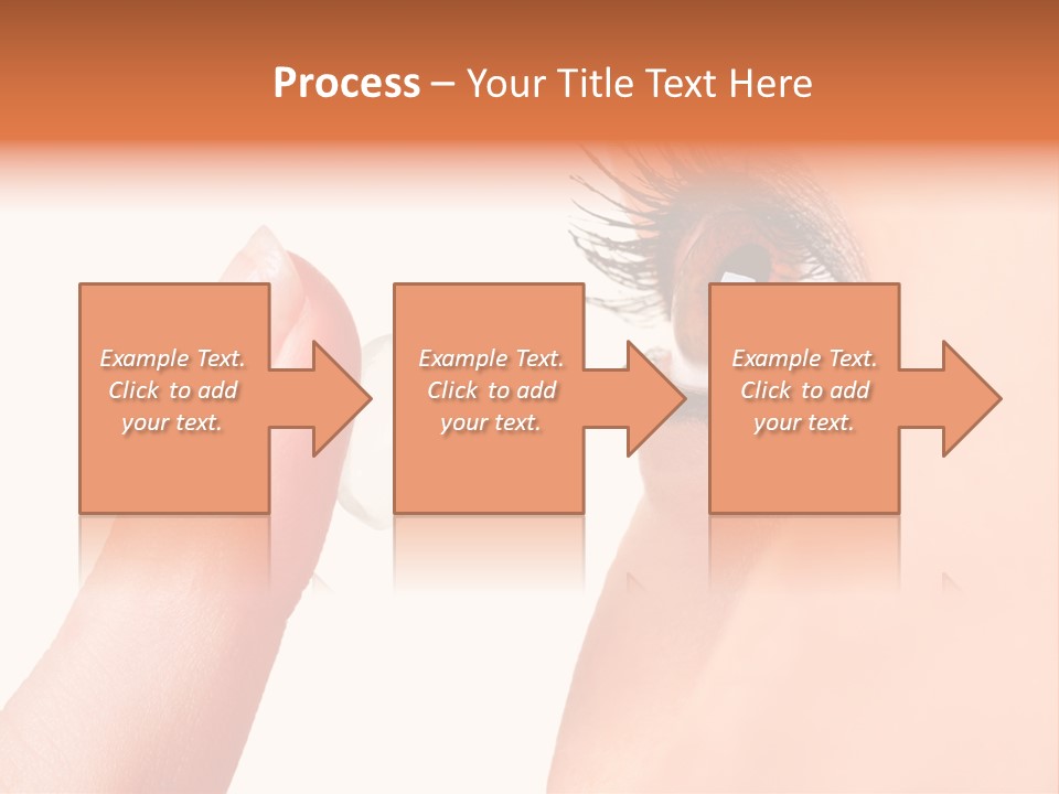 A Woman's Eye With A Contact Lens PowerPoint Template