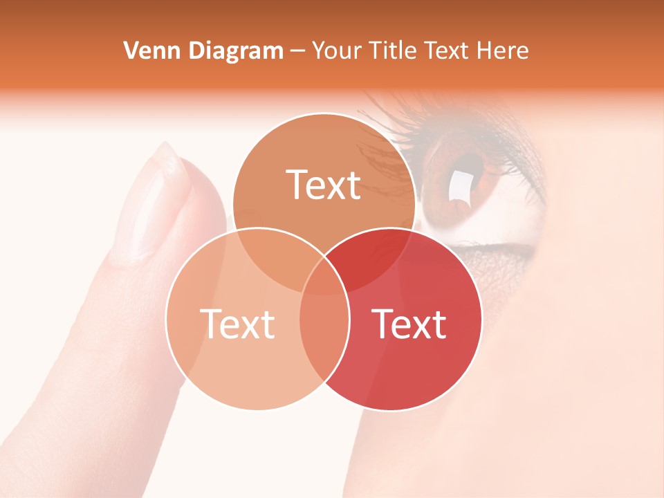 A Woman's Eye With A Contact Lens PowerPoint Template