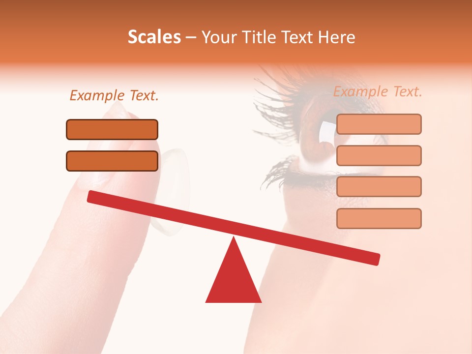A Woman's Eye With A Contact Lens PowerPoint Template