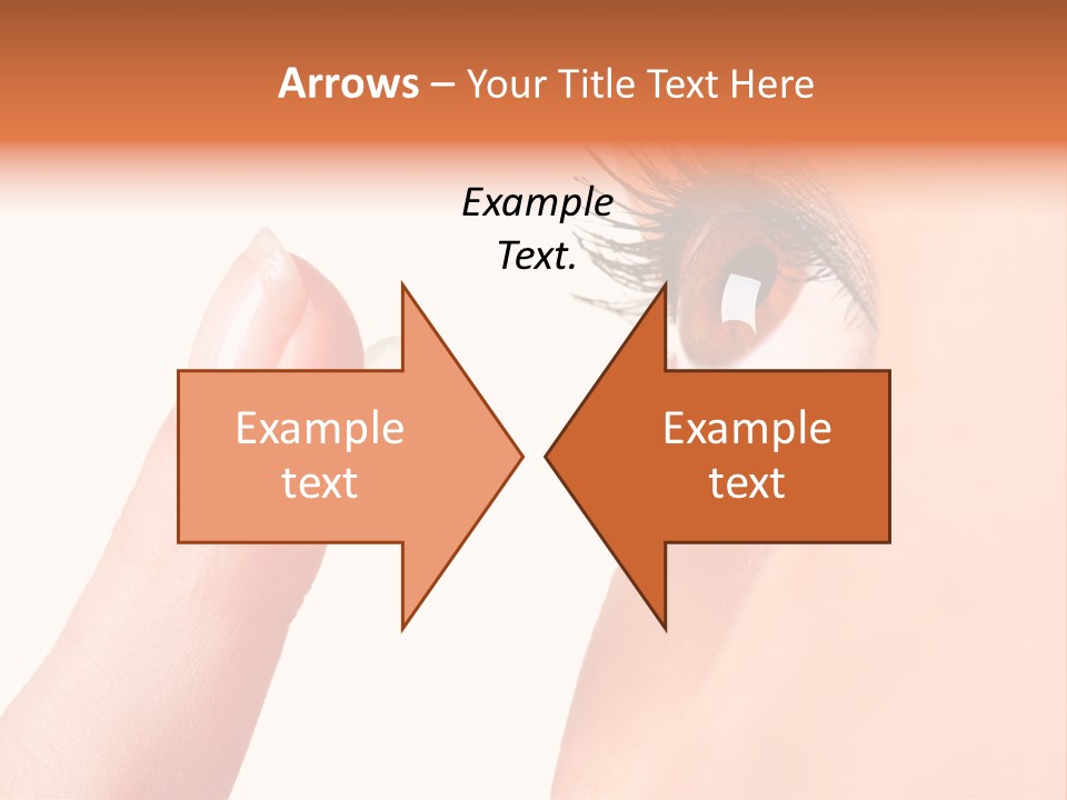 A Woman's Eye With A Contact Lens PowerPoint Template