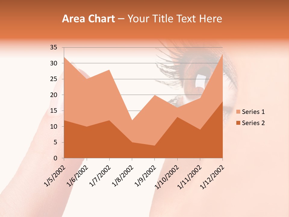 A Woman's Eye With A Contact Lens PowerPoint Template