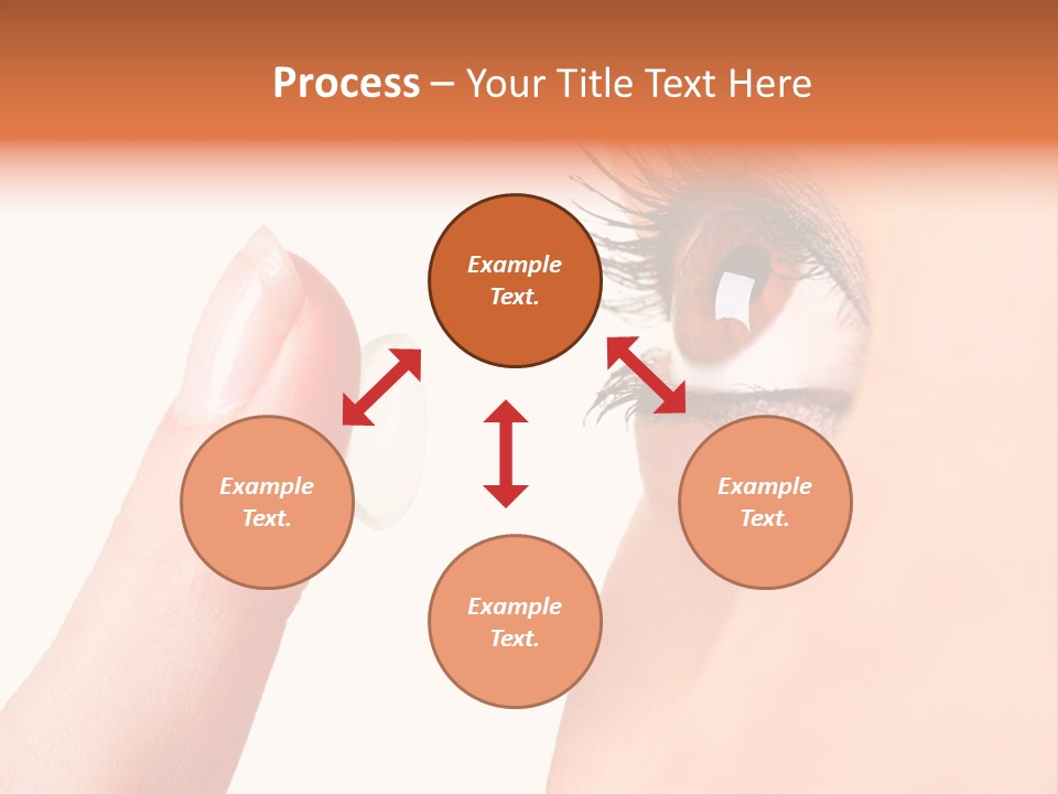 A Woman's Eye With A Contact Lens PowerPoint Template