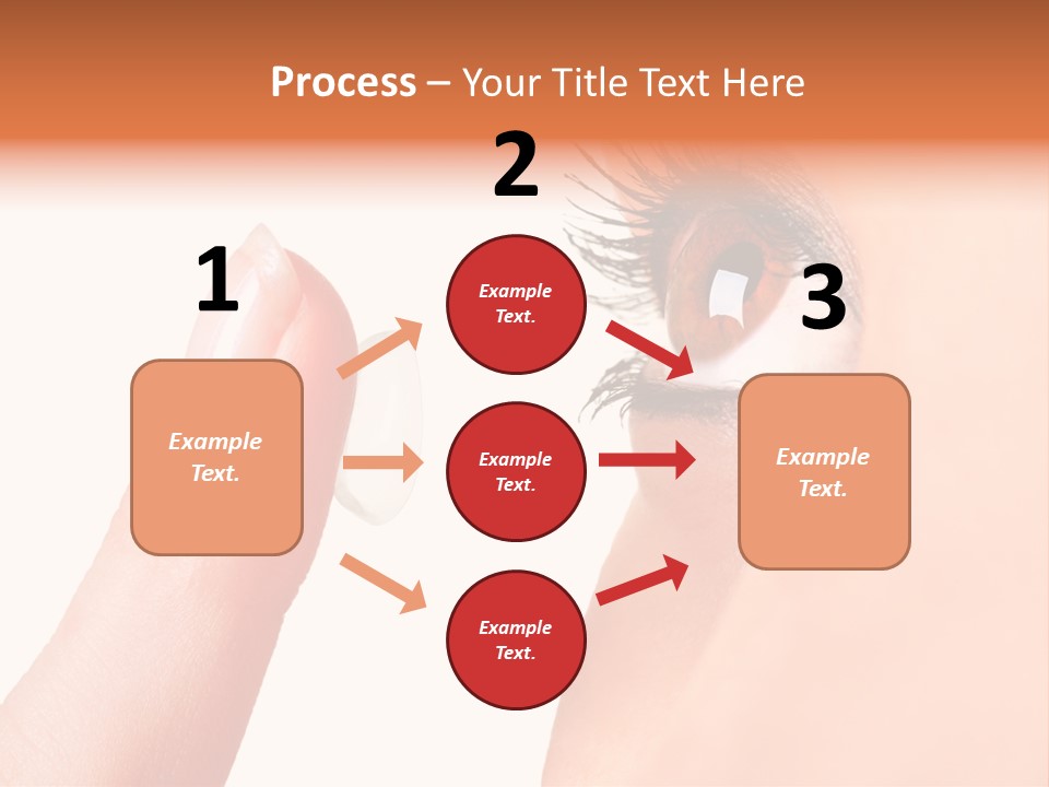 A Woman's Eye With A Contact Lens PowerPoint Template