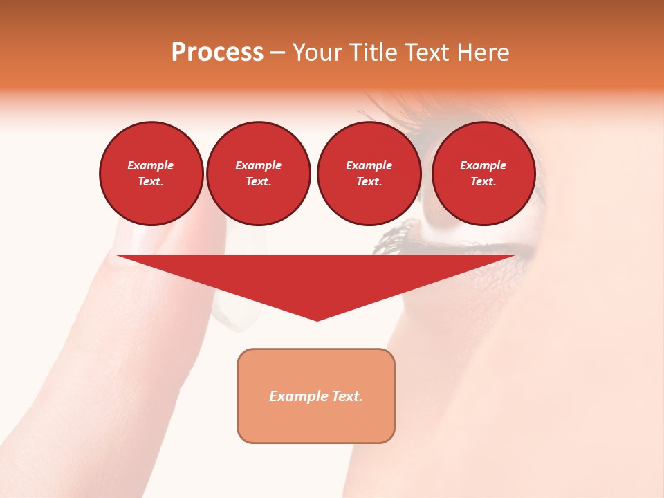 A Woman's Eye With A Contact Lens PowerPoint Template